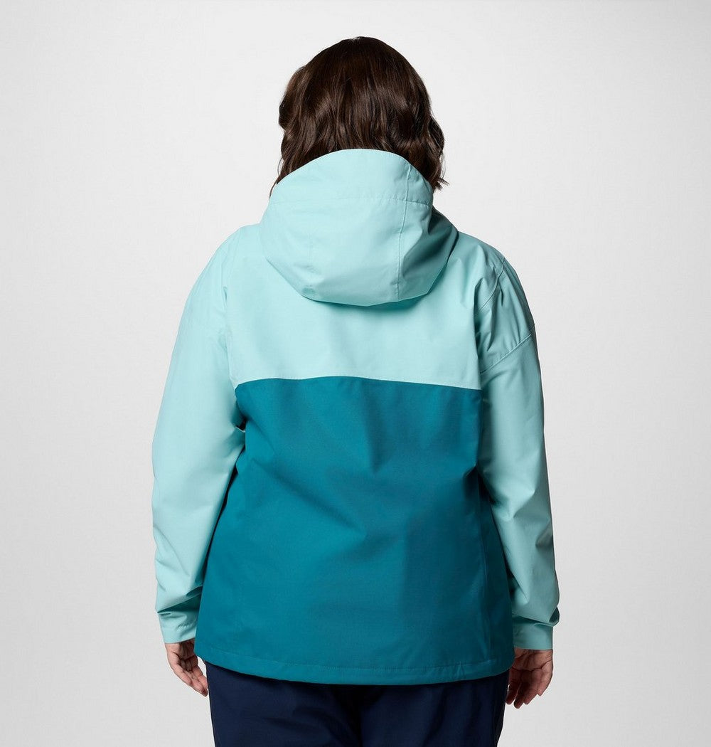 Women's Plus Size Waterproof Rain Jacket - Navy