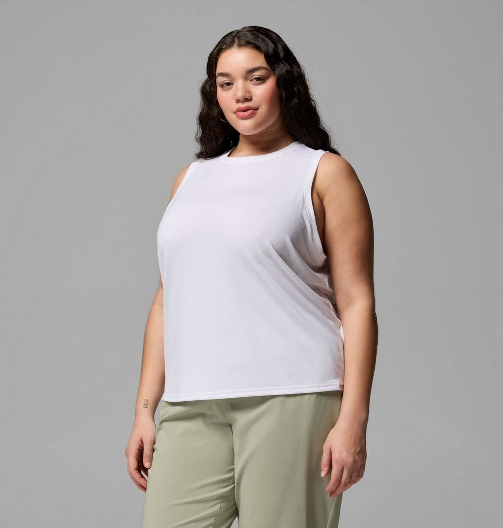 Women's Plus UPF 50 Stretch Tank - Grey