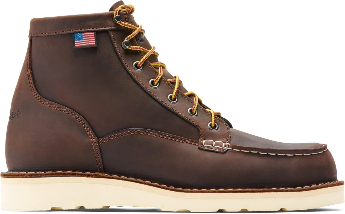 Men's 6-Inch Moc Toe Leather Work Boot - Brown