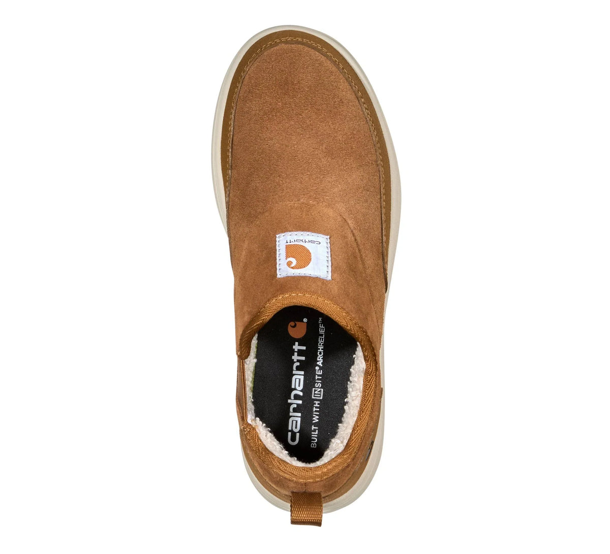 Suede Sherpa-Lined Slip-On Shoe - Brown