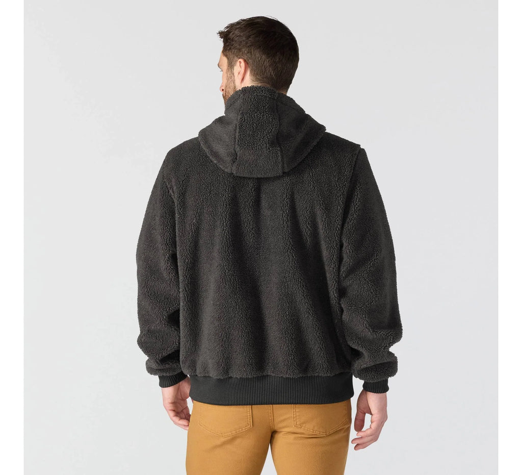 Men's Fleece Hooded Jacket - Black