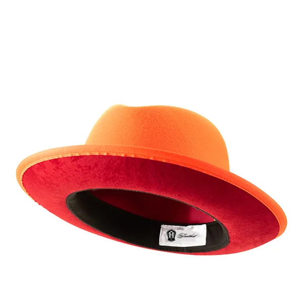 Classic Center-Creased Fedora-King (Tiger Orange)