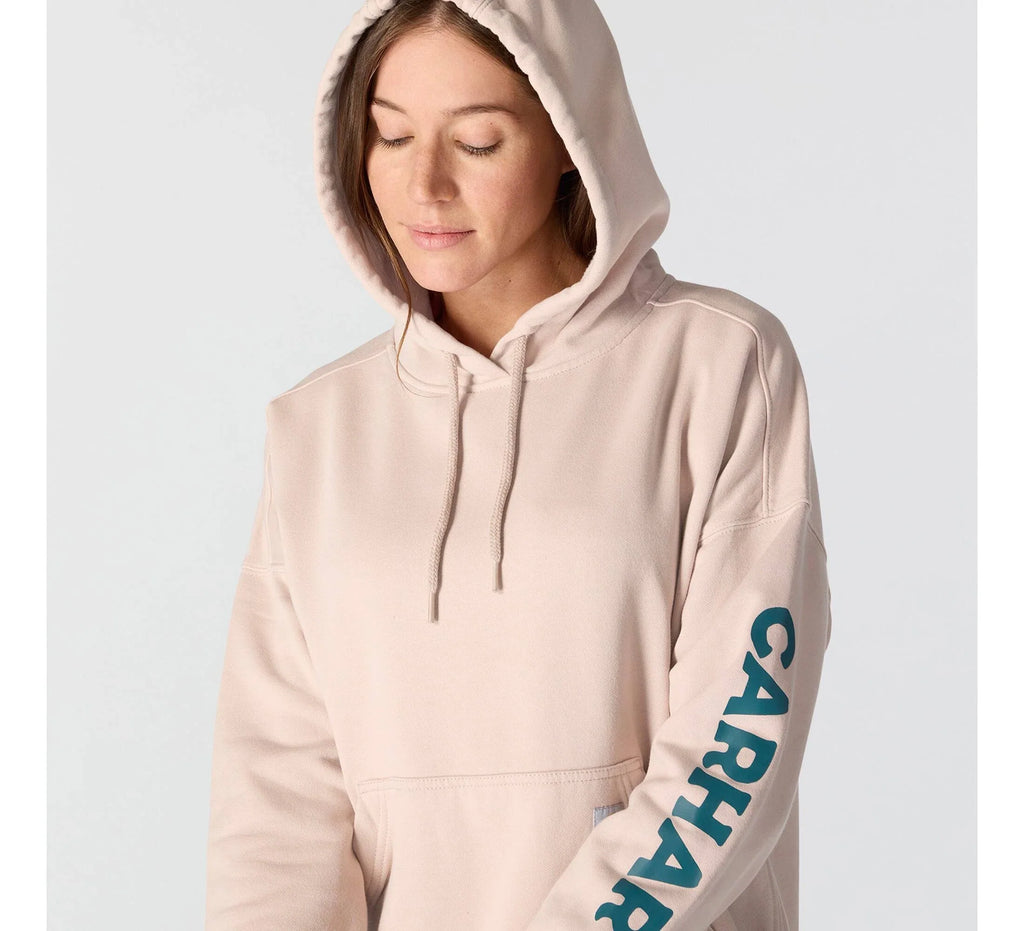 Women's Oversized Mountain Graphic Hoodie - Taupe