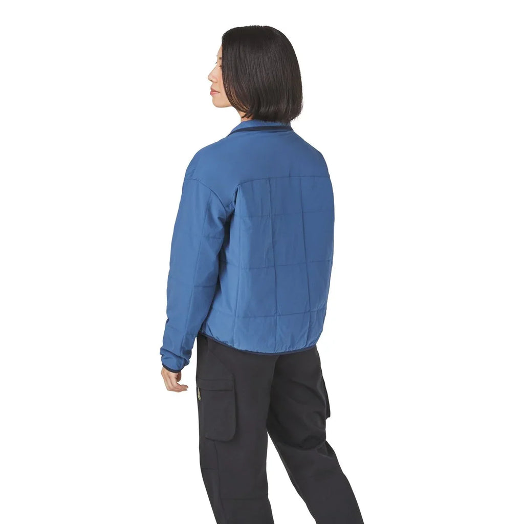 Insulated Snap-Front Shirt Jacket - Blue