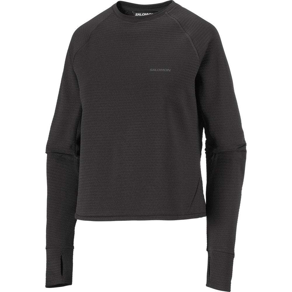 Women's Long Sleeve Fleece Base Layer - Black