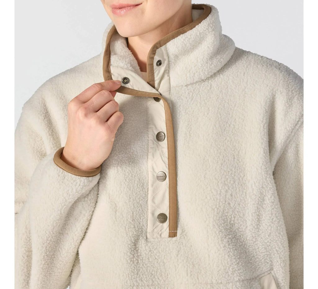 Women's Fleece Snap Pullover - Oat