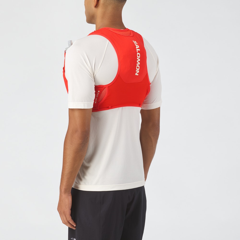 Running Hydration Vest With Flasks - Red/Black