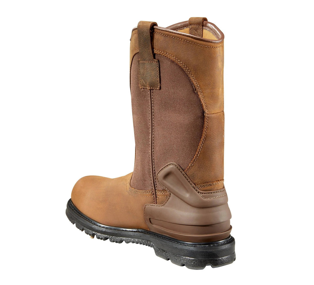 Men's 11-Inch Waterproof Steel Toe Pull-On Boot - Brown