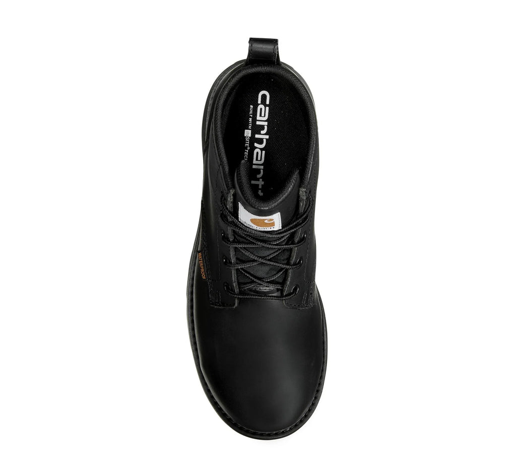 Waterproof Steel Toe Wedge Work Boot - Black