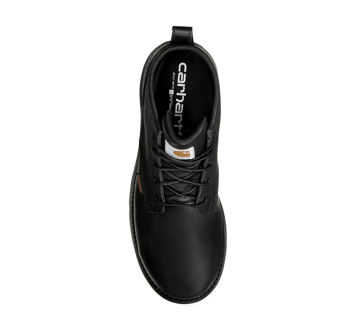 Waterproof Steel Toe Wedge Work Boot - Black