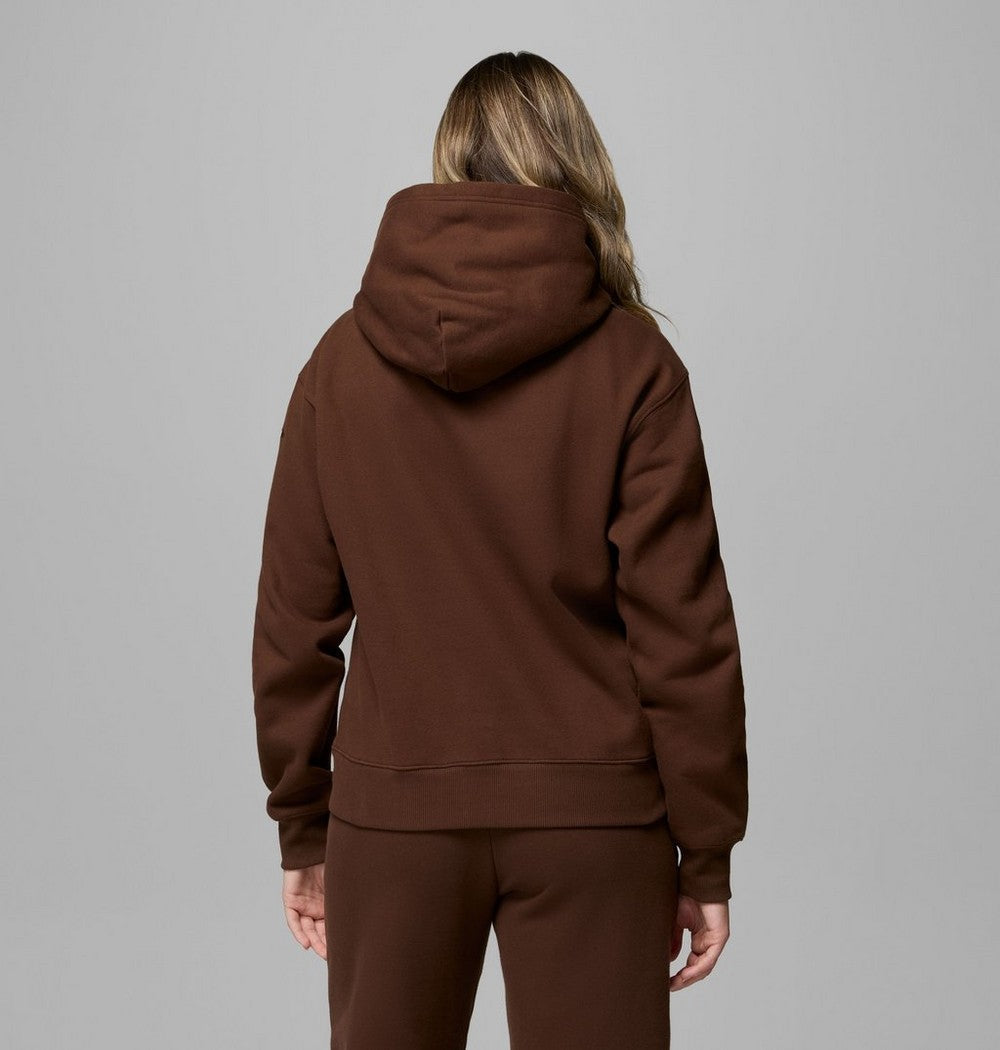 Women's Midweight Cotton Blend Hoodie - Brown