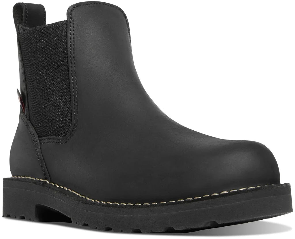 Men's 6-Inch Leather Work Chelsea Boot - Black