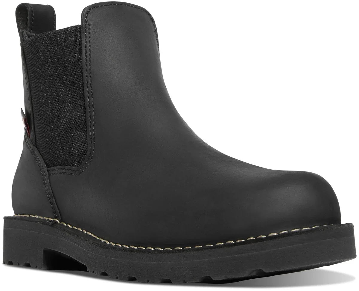 Men's 6-Inch Leather Work Chelsea Boot - Black