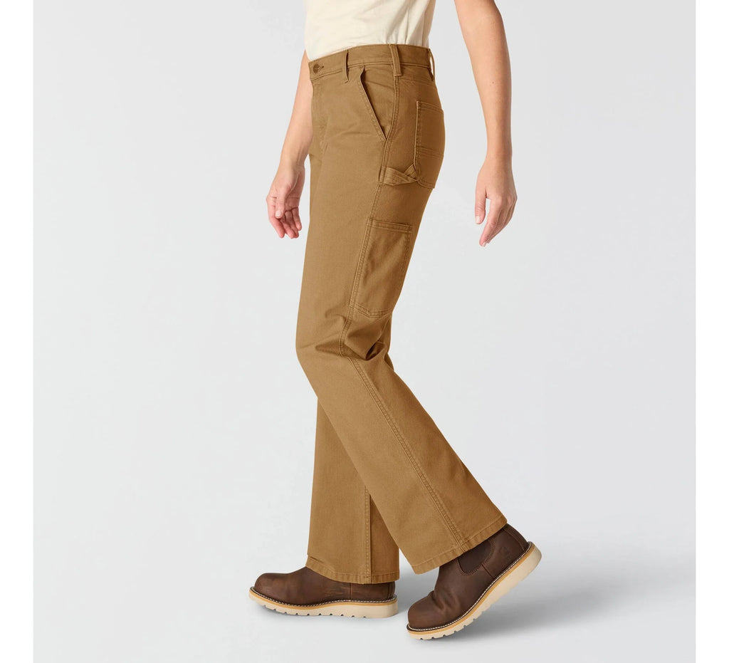 Women's Stretch Canvas Carpenter Pants - Brown