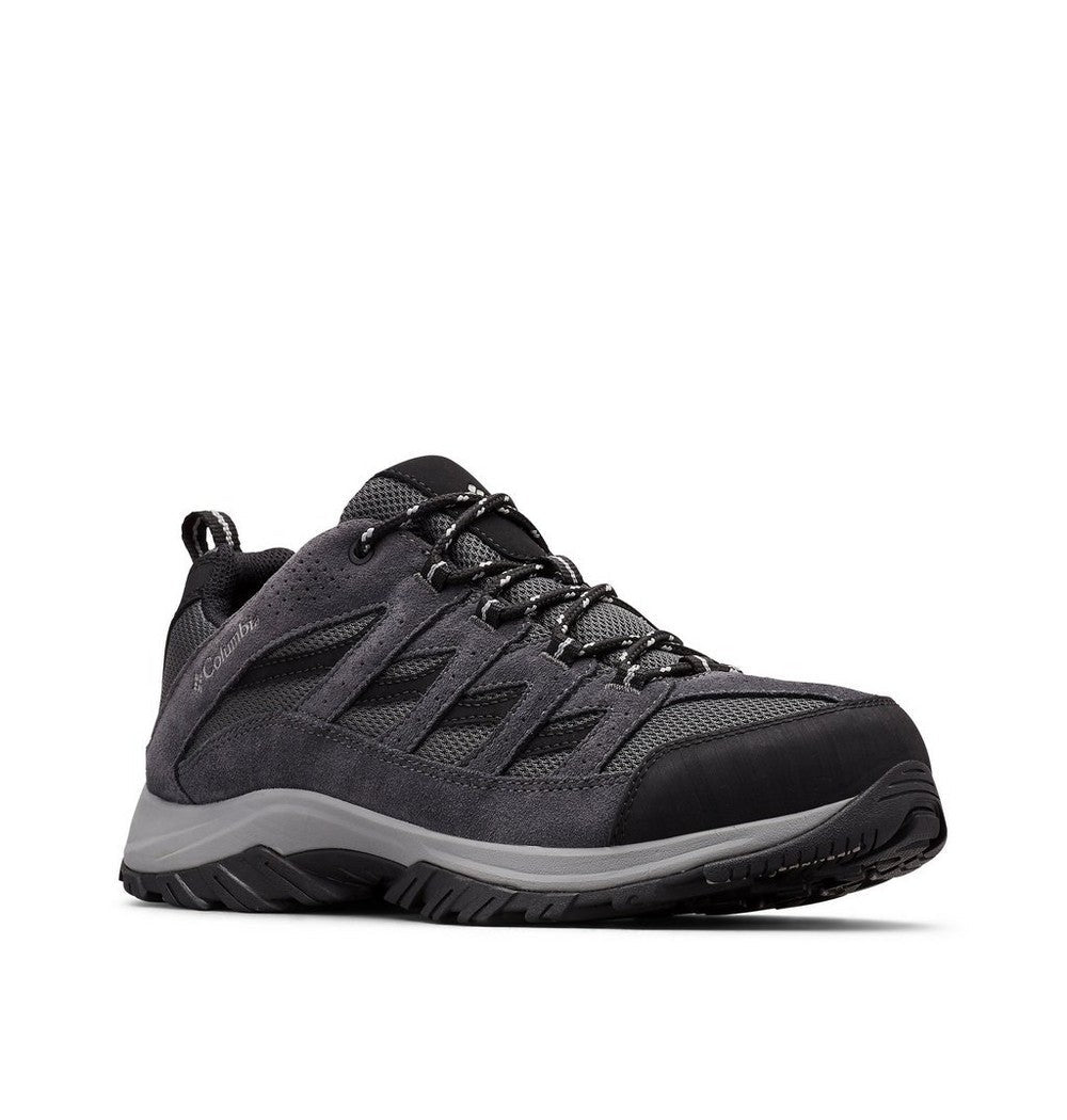 Men's Leather And Mesh Hiking Shoes - Gray