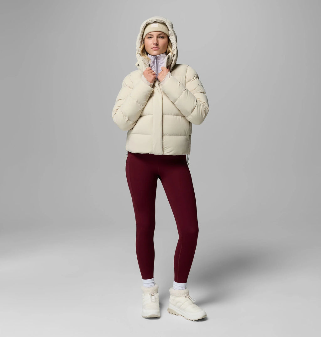 Women's Hooded Down Puffer Jacket - Grey