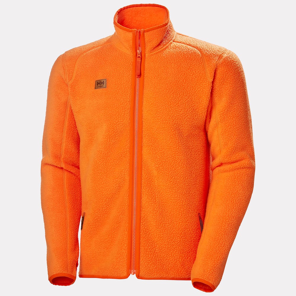 Recycled Pile Fleece Jacket - Dark Orange
