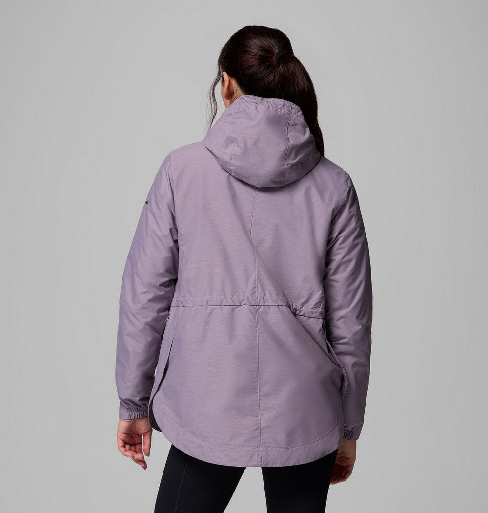 Women's Lightweight Hooded Rain Jacket - Fuchsia
