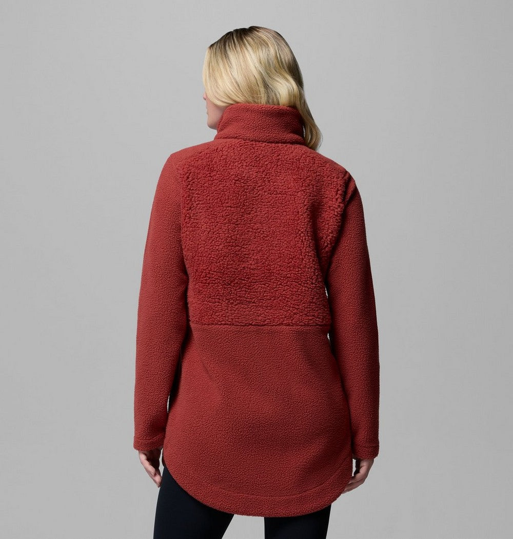 Women's Long Sherpa Full-Zip Fleece Jacket