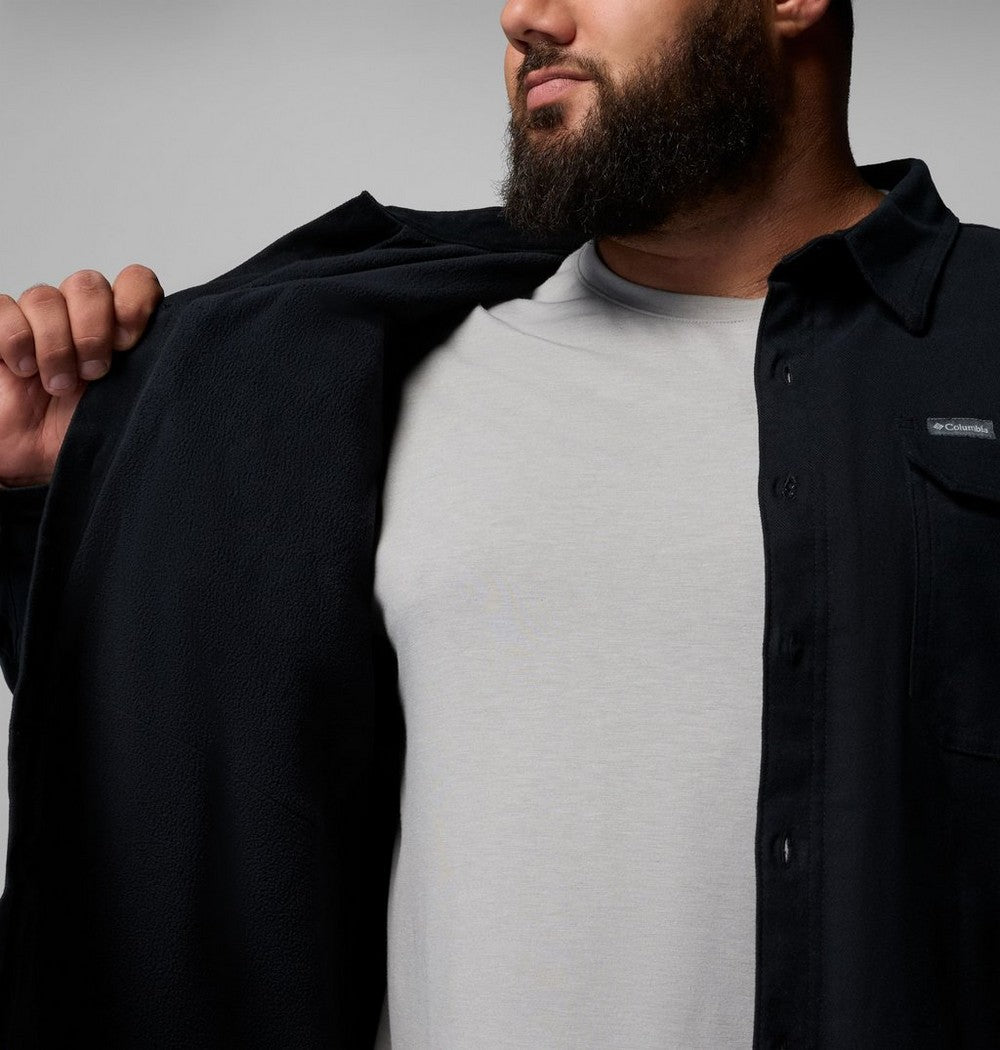 Men's Big Fleece-Lined Shirt Jacket - Blue