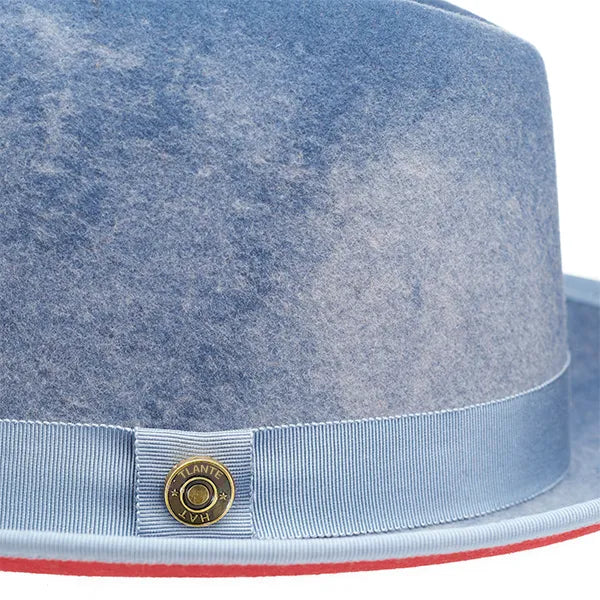 Classic Center-Creased Fedora-King (Swirl Blue)