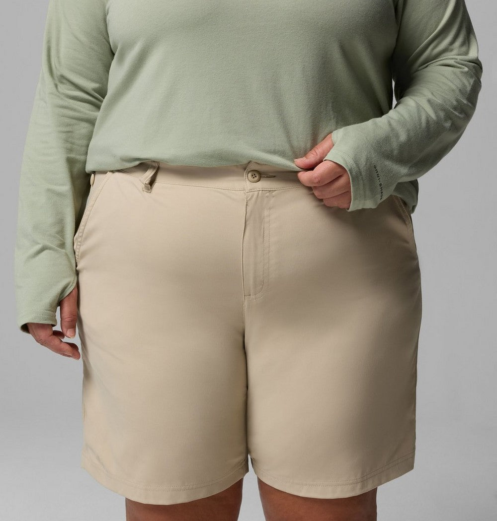 Women's Plus Size Hiking Long Shorts - Khaki