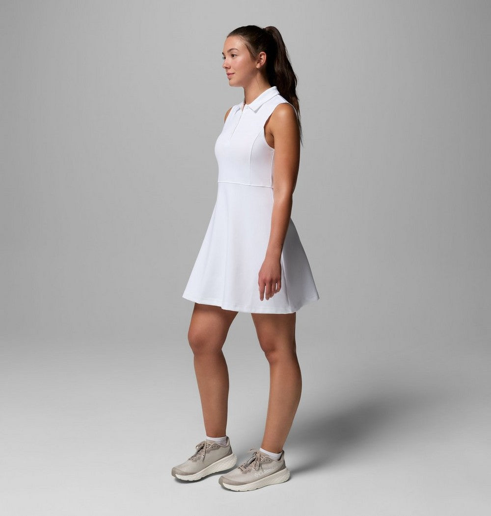 Women's Sleeveless Golf Dress With Shorts - White