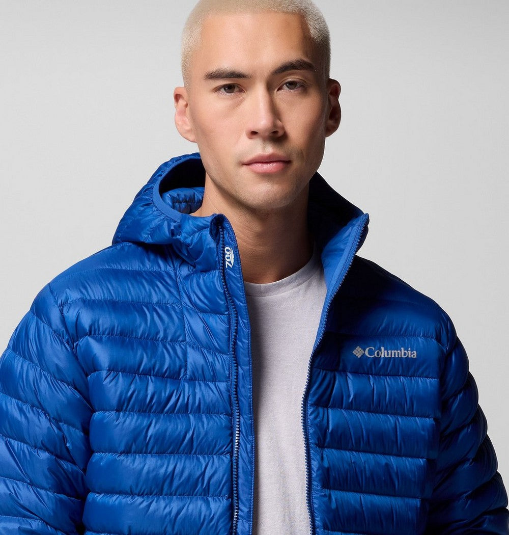 Men's Packable Down Hooded Jacket - Blue