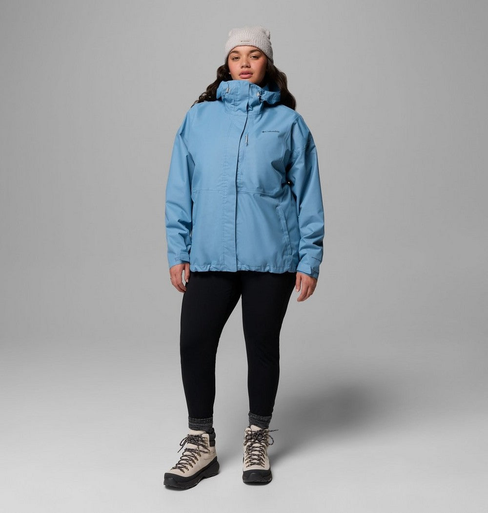 Women's Plus Size Waterproof Rain Jacket - Navy