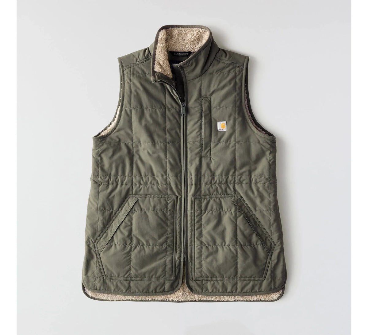 Women's Insulated Mock Neck Vest - Olive