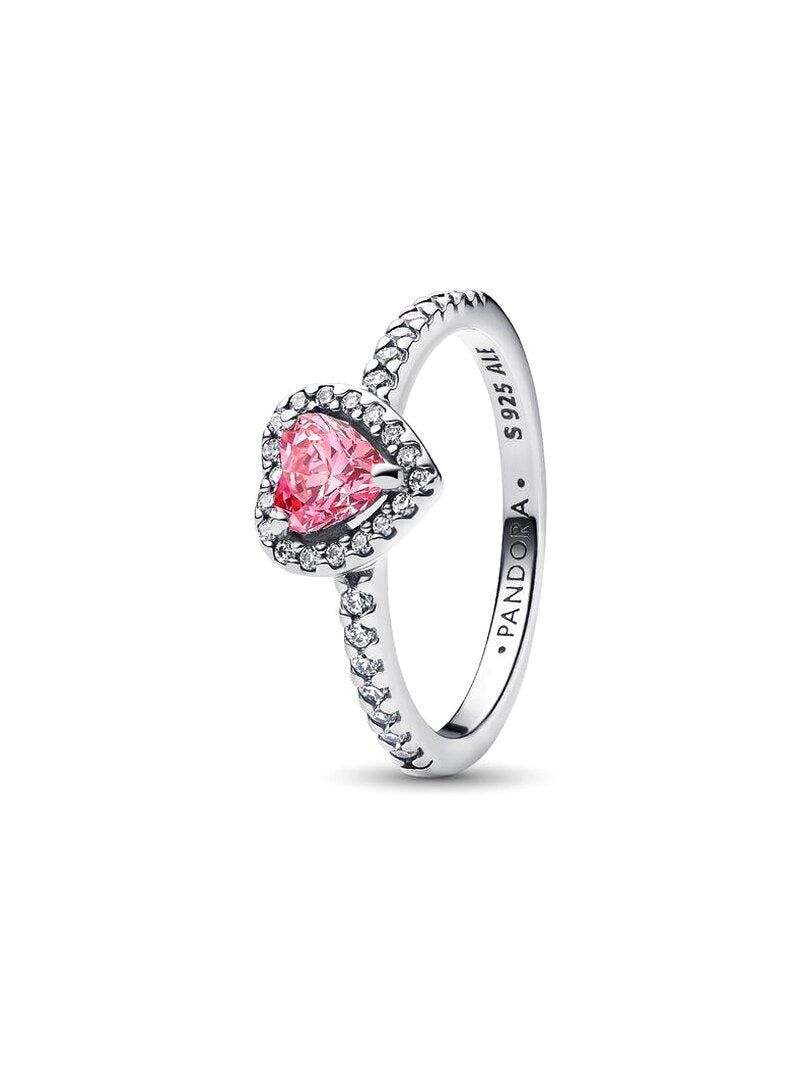 Sterling Silver Pink Heart Jewelry Set