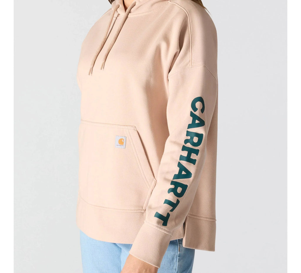 Women's Oversized Mountain Graphic Hoodie - Taupe