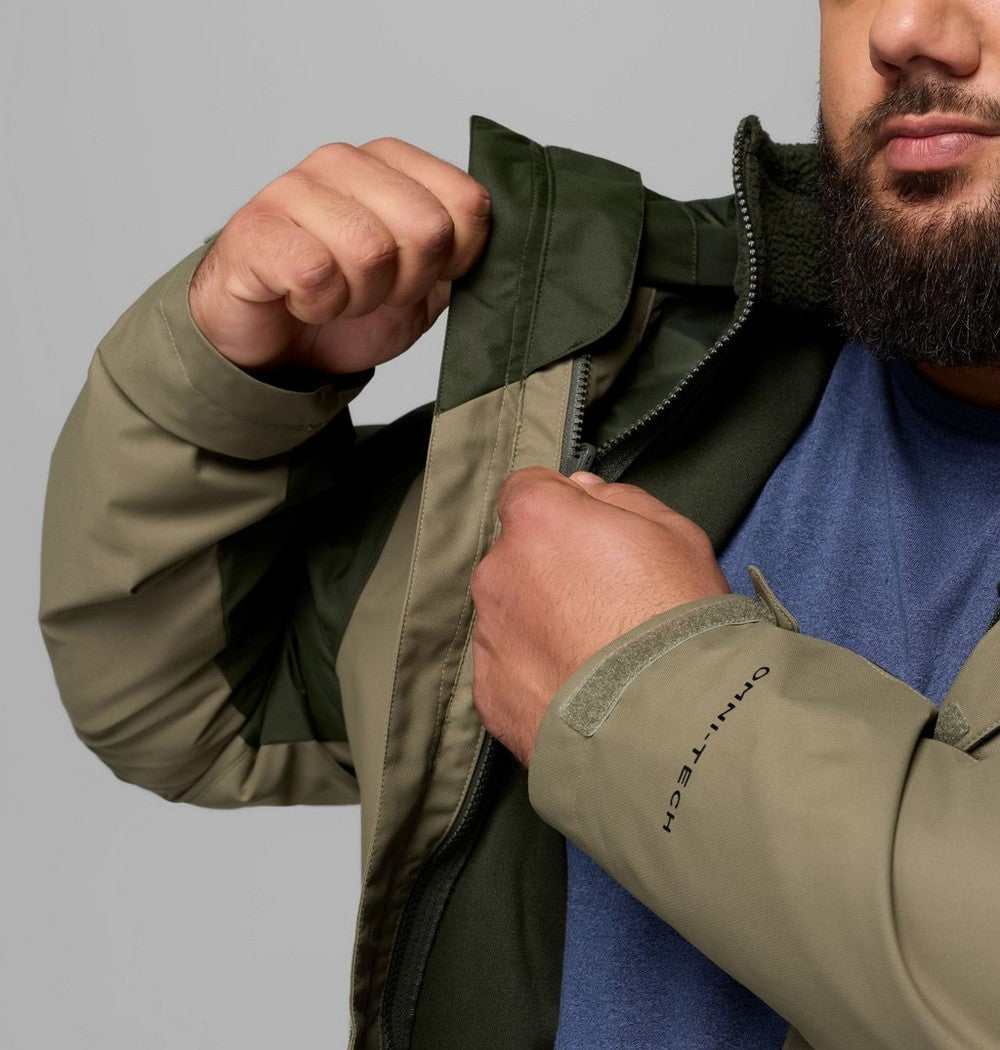 Men's Big 3-In-1 Waterproof Jacket - Green