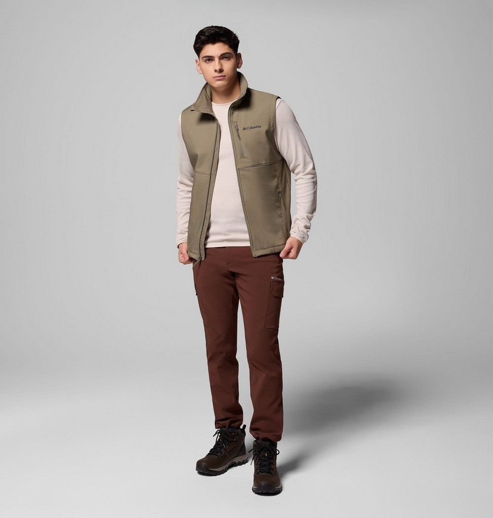 Men's Wind-Resistant Softshell Vest - Gray