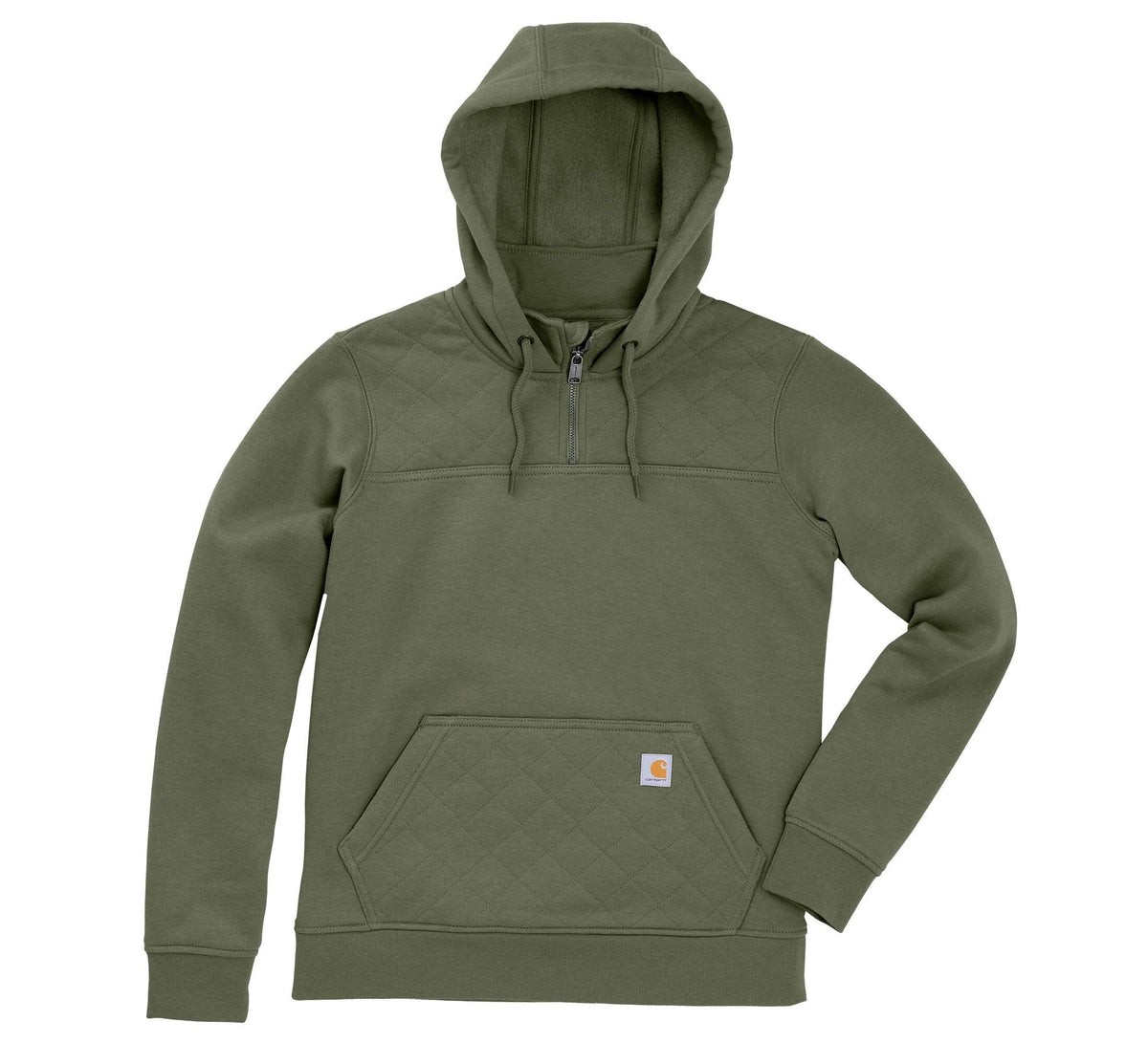 Women's Quilted Quarter-Zip Pullover - Olive