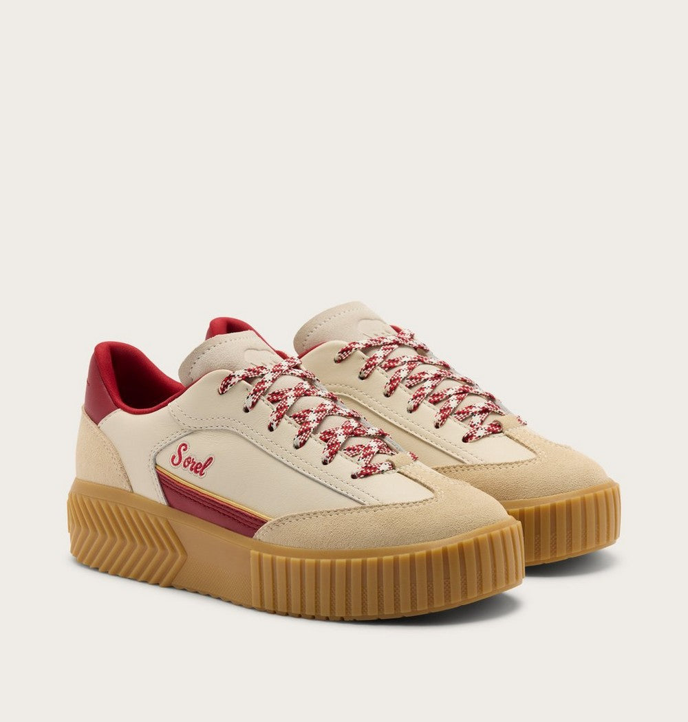 Women's T-Toe Leather Sneaker - Green