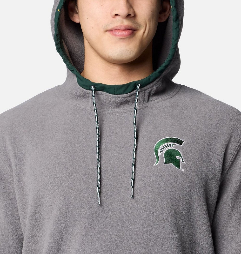 Men's School Logo Fleece Hoodie - Gray