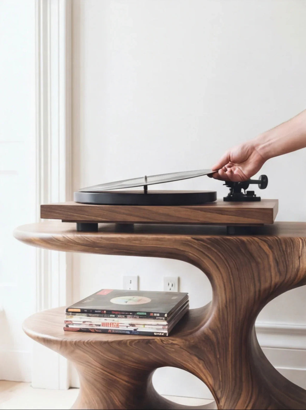 Solid Wood Turntable Stand