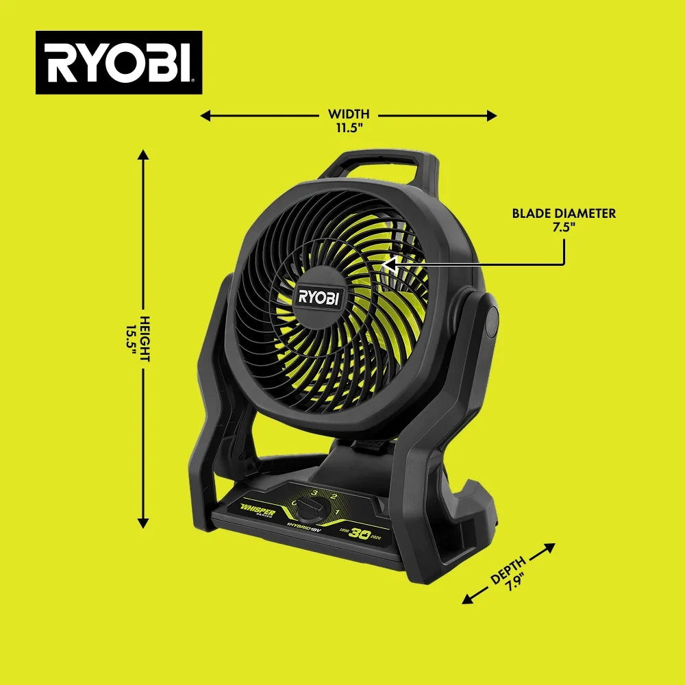 18V Hybrid 7.5-Inch Cordless Fan Kit