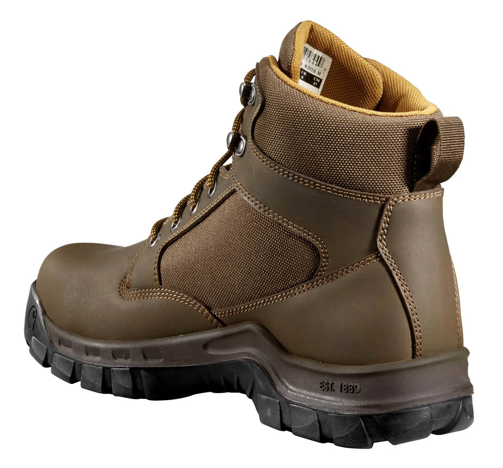 6-Inch Steel Toe Work Boots - Brown
