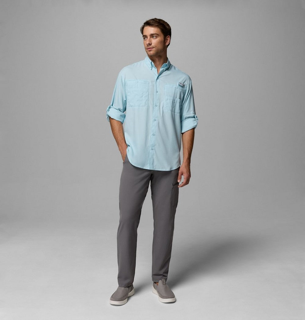 Men's Long-Sleeve Fishing Shirt - Teal
