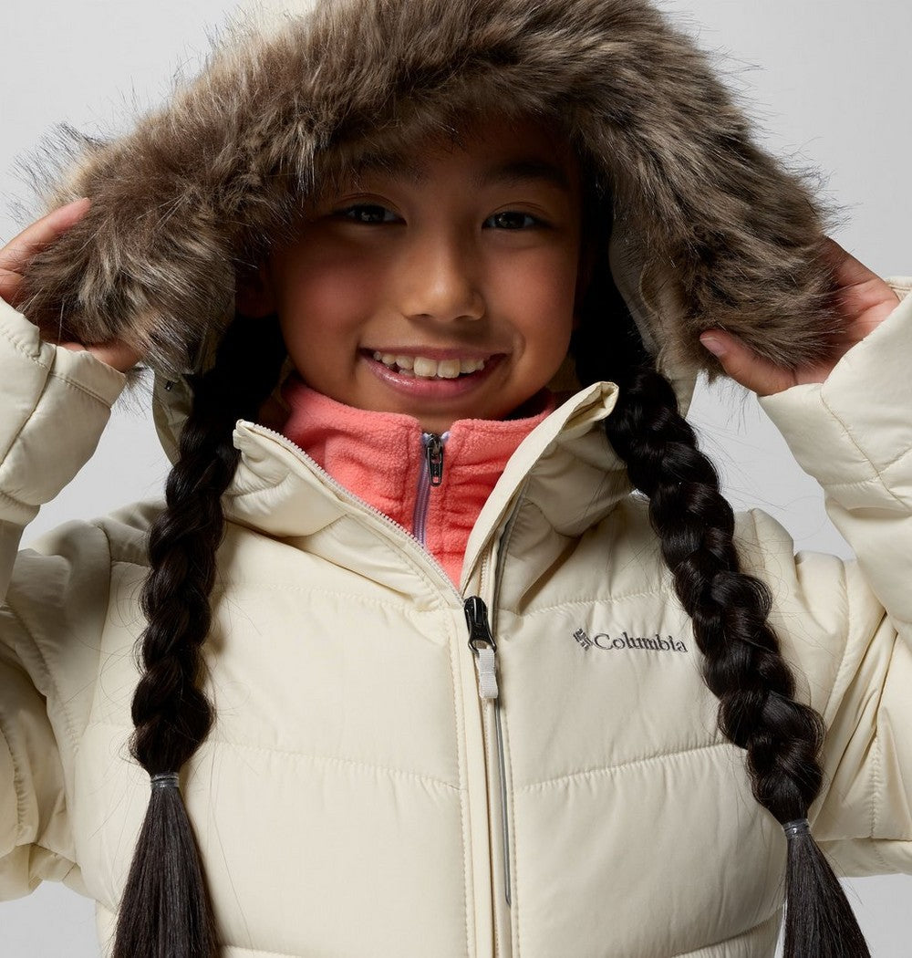 Girls' Insulated Hooded Jacket - Wine