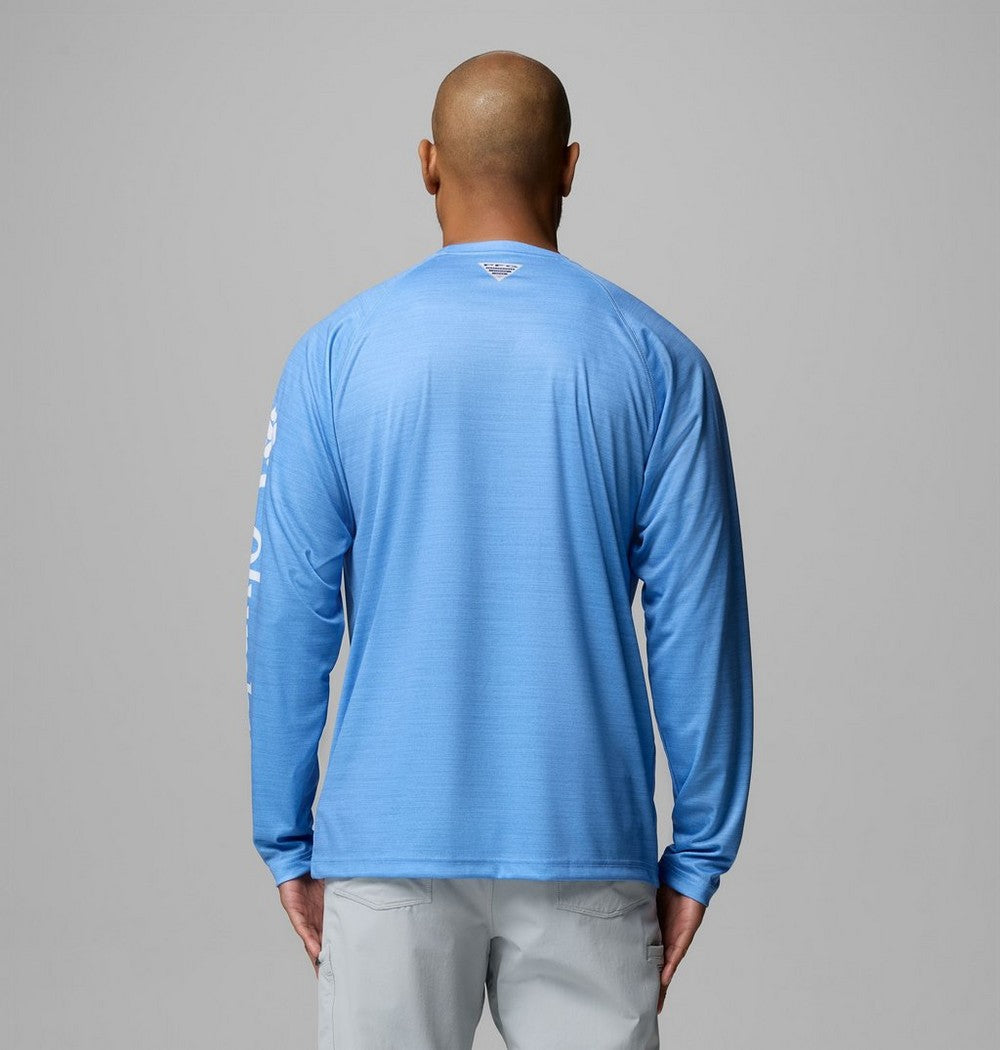 Men's Heather Long-Sleeve Team Logo Shirt - Light Blue