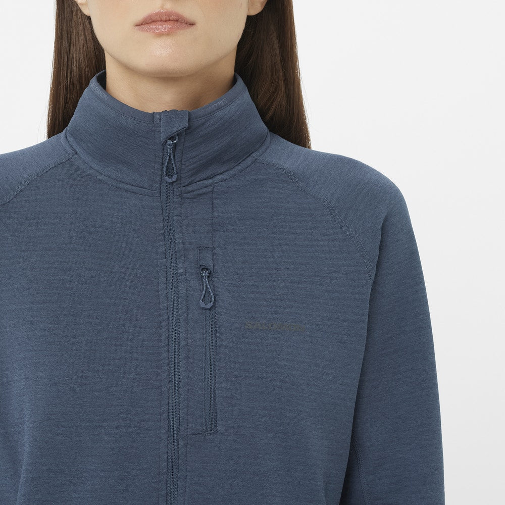 Women's Lightweight Full-Zip Fleece - White