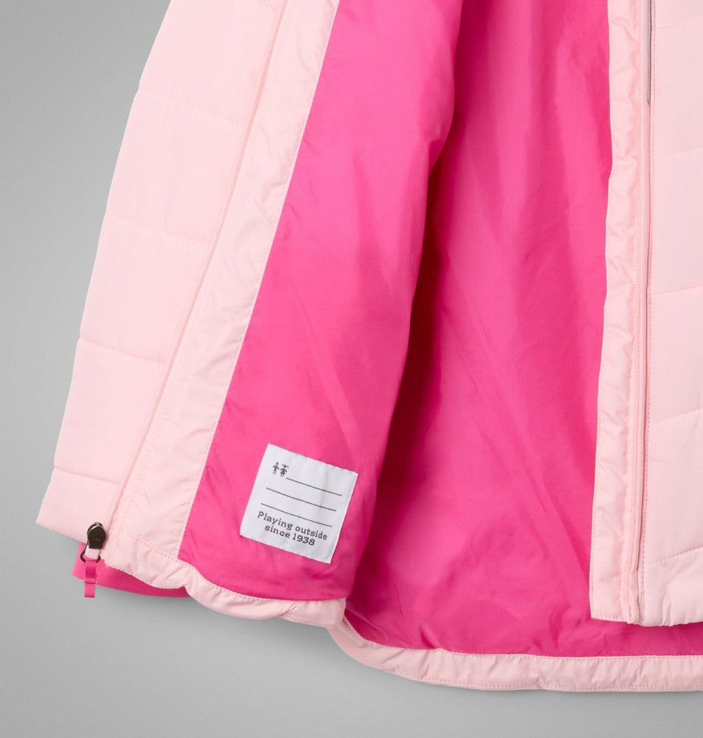 Girls' Insulated Hooded Jacket - Wine