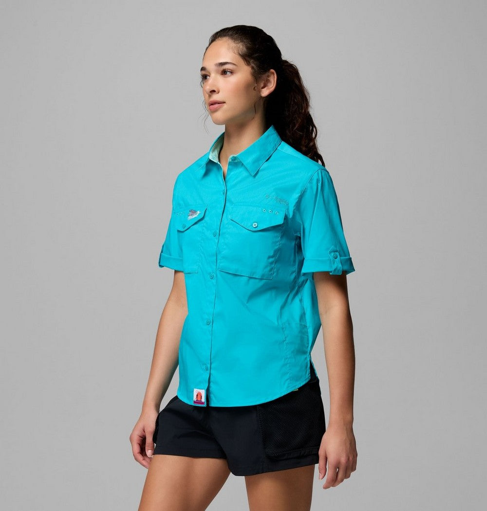 Women's Short Sleeve Fishing Shirt - Navy