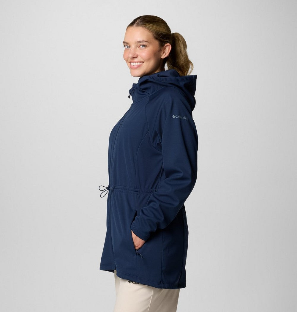 Women's Hooded Softshell Jacket - Stone Green