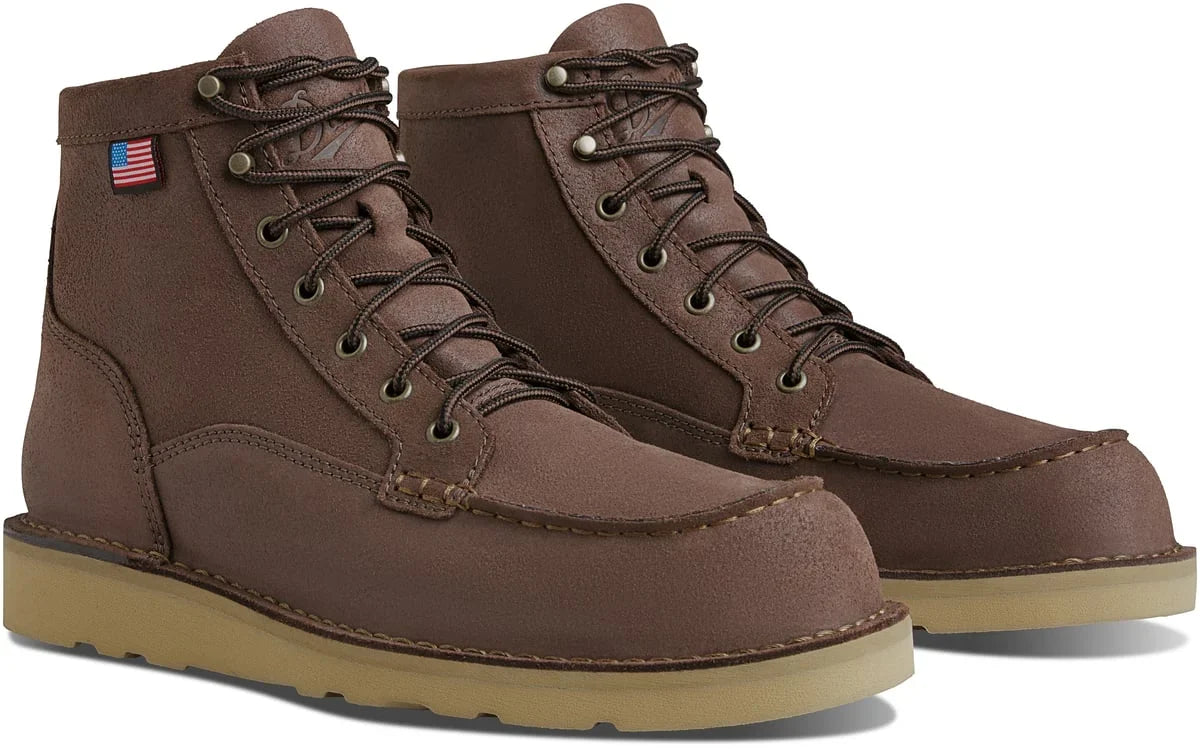Men's 6-Inch Suede Moc Toe Work Boot - Brown