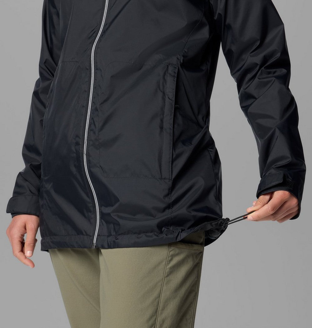 Women's Lined Long Rain Jacket - Blue