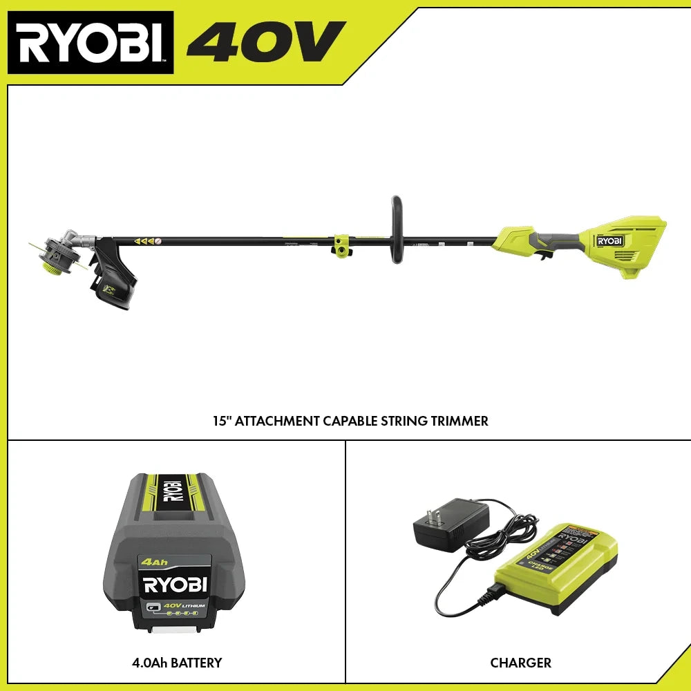 40V 15-Inch Cordless String Trimmer Kit